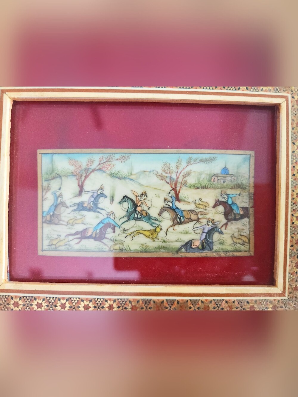 Antique PERSIAN Hand Painted On Bone Art. - Picture 7 of 7